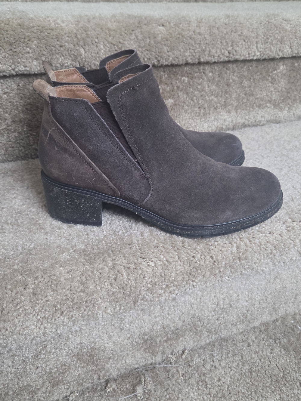 Aetrex Dark Brown Suede Ankle Booties
